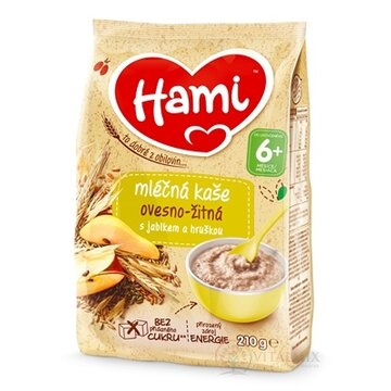 Hami mliečna kaša ovseno - ražná s jabkom a hruškou (od ukonč. 6. mesiaca) 1x210 g obrázok
